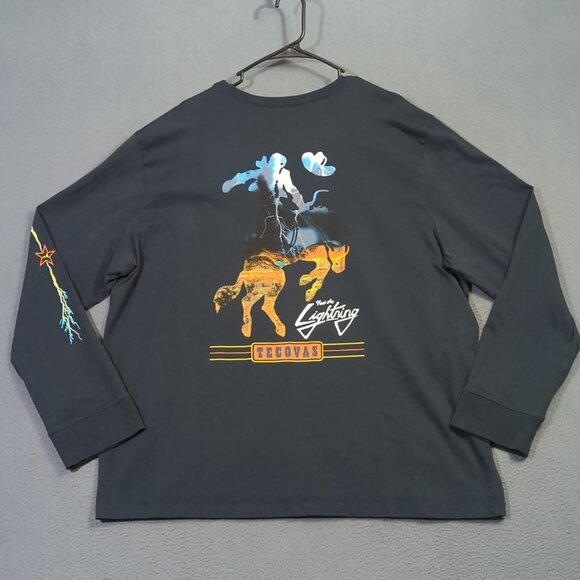 Tecovas T-Shirt Men's Men's XXL Black Fast As Lightning Graphic Long Sleeve - Picture 8 of 10